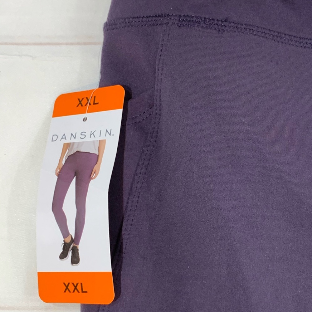 DANSKIN Leggings Womens Size XXL Activewear with Side Pockets Pick Winter Plum - Picture 7 of 10